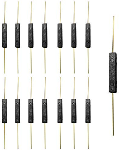 GTIWUNG 15 Stücke Reed-Schalter Kunststoff Reedschalter Reedkontakt Schließer (N/O) Magnetischer Induktionsschalter für Arduino(2,5mm×14mm)