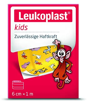 Leukoplast® kids, Pflaster, 6 cm x 1 m, Tiermotive für Kinder