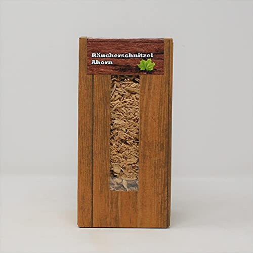Landree® BBQ-Räucherschnitzel Ahorn WoodCuttings 1,5L-Box, mittlere Körnung, aus Schleswig-Holstein