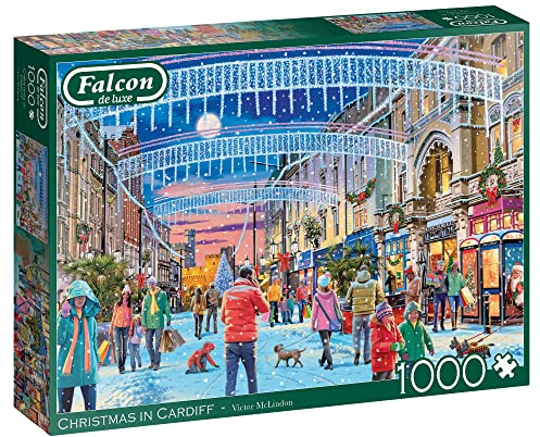 Jumbo, Falcon de luxe - Christmas in Cardiff, Jigsaw Puzzles for Adults, 1000 piece
