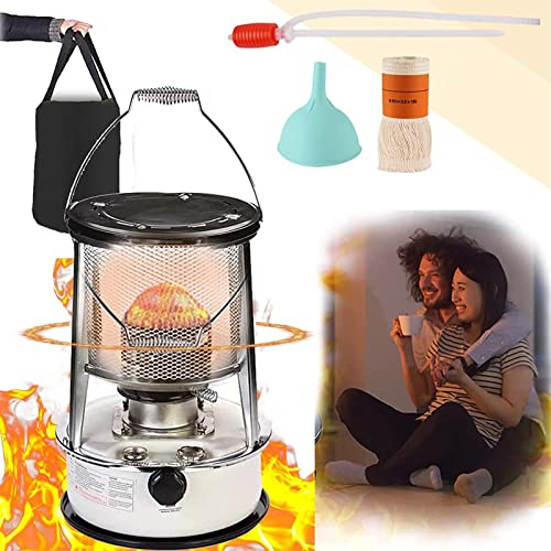 Tragbarer Petroleum Heizung, Zeltheizung, Camping Heizung und Kochen, Petroleumofen für Innenräume,White6L
