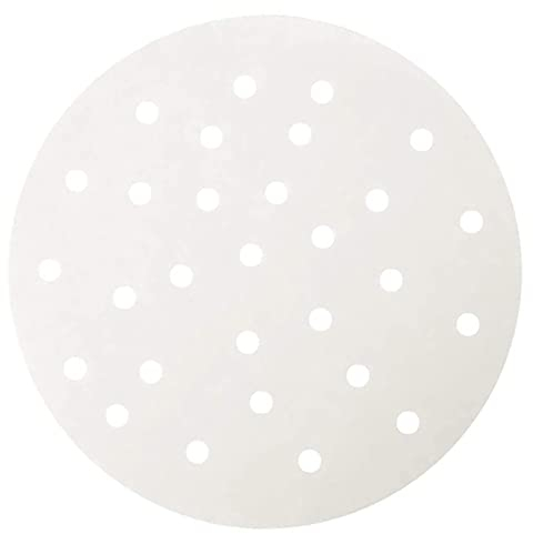 Pack of 100 Dim Sum Paper Perforated Bamboo Steamer Paper Round Perforated Baking Paper for Making Sandwiches 21 5 cm Buns Cake
