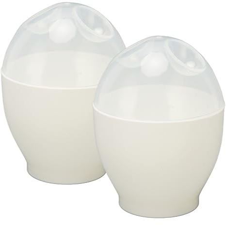 ZPSHYD 2PCS Mikrowelle Eierkocher Maker Wilderer Leichte, Mikrowellen und Wilderer, Tragbarer Mini Ei Schnellkochbecher für Das Frühstück in Der Küche Langlebiges ABS Set