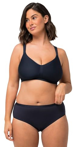 Ulla Popken Damen große Größen Übergrößen Plus Size BH, Spacer-Cups, ohne Bügel, Mikrofaser, Cup C-E