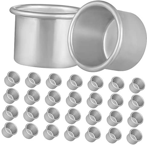 DECHOUS 30 Stück Kerzenhalter Aluminium Für Stabkerzen Stabiler Sockel Rostfrei Minimalistisches Design Für Tischdekoration Hochzeit Party