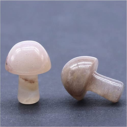 AMAZWI Guérison Pierre Turquoise 2cm Mini Champignon Pierre sculptée nulaire Calice Cristal guérisse Reiki Massage Magique Bague de Statue décoration Cadeau de Pierre décoration en Pierre (Color : 4)