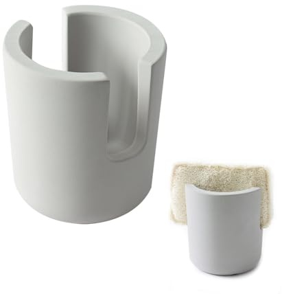 DONGKER Diatomite Sponge Holder,Quick Dry Dish Soap Sponge Organizer,Water Absorbing Sink Stone Drying Caddy for Kitchen Bathroom Sink