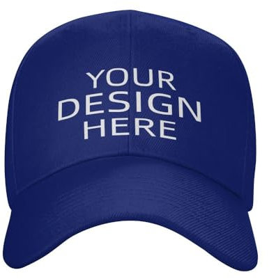KYZMZC Personalisierte Baseballkappe - Maßgeschneiderter Hut. Gestalten Sie Ihren eigenen Hut. Fügen Sie Logo/Text/Foto hinzu. Maßgeschneiderter Hut für Männer und Frauen.