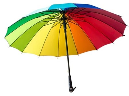 Oshhni Automatischer offener Regenschirm Praktischer Regenschirm mit langem Griff Übergroßer Regenschirm