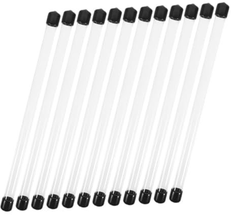 ROMISBABA 12pcs Acrylic Incense Storage Tubes with Lid 230x12mm Portable Incense Stick Holder Containers for Travel and Home Organization