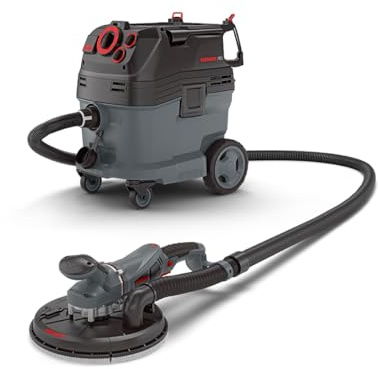 MENZER Trockenbau Schleifsystem Dustfree mit TBS 225 + VCM 530 PRO | kompakter Trockenbauschleifer, Industriesauger Nass-Trockensauger