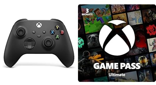 Xbox Wireless Controller - Carbon Black + Game Pass Ultimate | 3 Monate Mitgliedschaft