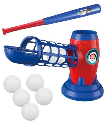 Máquina de Lanzamiento de béisbol y softbol - Kids T Ball Set con Lanzador de Lanzamiento y Pelotas | de Entrenamiento de béisbol al Aire Libre para niños de 3 a 8 años, Juego Deportivo de Pat