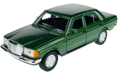 Welly Modell Auto Kompatibel mit Mercedes-Benz W123 E-Klasse Limousine Grün 1975-1986 ca 1/34-1/39 Metal Modell Auto Die Cast Neu im Kasten
