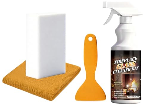 DAWCBVJQ Pulitore Stufa A Legna | Con Spugna Rimuovi Fuliggine,150 ml Pulitore per Porte di,Per Griglie Schermo Acciaio Piastrelle Pietra Marmo Fuliggine Creosoto Esterno Interno