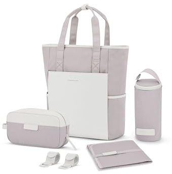 Kapten & Son Rucksack Lindby Diaper Set 18 L | 2in1 Wickelrucksack & Wickeltasche mit Kinderwagen- und Kofferbefestigung | inklusive Kulturtasche, Wickelunterlage & isolierter Flaschenhalter