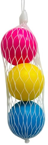 Beach Racket Balls Set of 3 Beach Tennis Rackets Beach Squash Ball Spare 3 Pieces for Colourful Rackets Summer Replacement for Padel Rackets Garden Padel Children Adults (B)