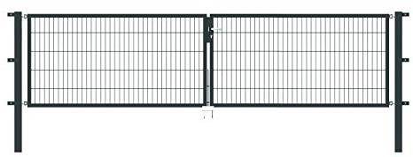 Alberts 650414 Doppeltor Flexo mit Zubehör | verschiedene Breiten und Höhen | anthrazit | Breite 400 cm | Höhe 100 cm