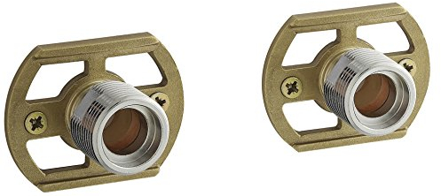 Nuie A315 FastFit Modern Bathroom Shower Fixing Fast Fit Brackets for Bar Thermostats, 48mm x 50mm, Chrome, Set of 2 Pieces