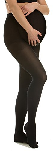 Relaxsan M1190 (Schwarz, Gr.5) Medizinische Schwangerschaftstützstrumpfhose aus Mikrofasern Klasse 1 - K1
