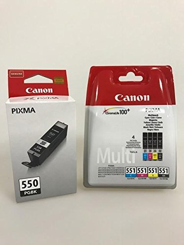 4X Original Druckerpatronen für Canon PIXMA iP7250/ 8750, iX6850, MG 5450/5550/ 5650/6350/ 6450/6650/ 7150/7550, MX725/ 925