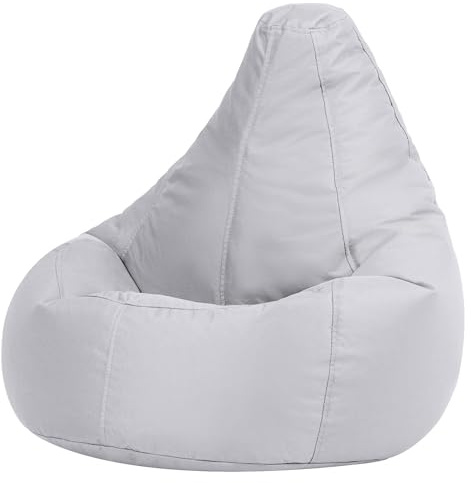 Bean Bag Bazaar Outdoor Kids Bean Bag with Filling Included, Grey