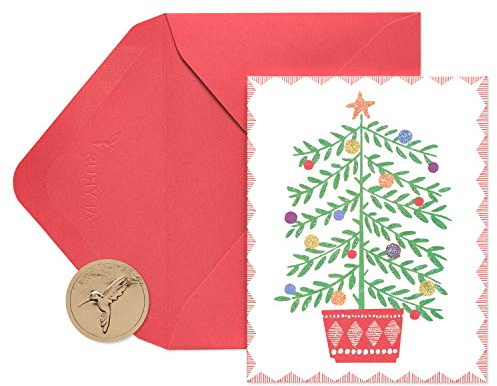 Papyrus Boxed Christmas Cards with Envelopes, Merry Little Christmas, Christmas Tree (20-Count)