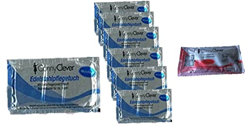 Edelstahlpflegetuch, 5 x 1 Tuch + 5 Hygiene-Tuch für Ihren Geschirrspüler Ihre Waschmaschine oder den Kühlschrankgummi