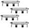 MroMax Cubiertas de desbordamiento para fregadero de baño, cocina, borde ovalado, tapas de anillo insertadas, color plateado, 4 piezas
