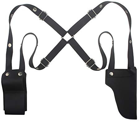 Udekit Hochwertige Einstellbar Schwarzes Leder Pistolen Halfter für Frauen Mädchen Kinder Cosplay