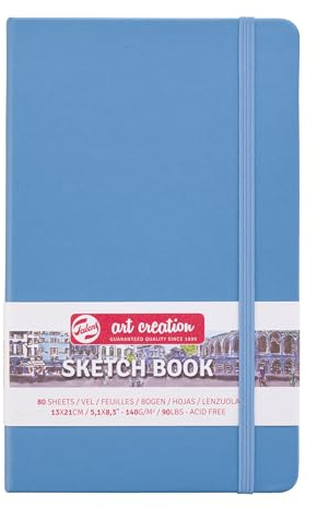 Talens Japan T9314-212M 441815 Art Creation Sketchbook, Drawing Notebook, 5.1 x 8.3 inches (13 x 21 cm), Lake Blue