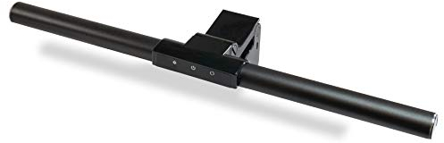 FeinTech LTL00700 LED Monitor Lampe USB, Platzsparende Aluminium Schreibtischlampe, Helligkeit Dimmbar und Einstellbare Farbtemperatur von Tageslicht-Weiß bis Warmweiß, Klemmleuchte Neigbar, schwarz