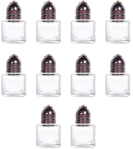Luxshiny 10pcs Salt and Pepper Shakers Set Mini Glass Pepper Shaker with Lid Clear Spices Jars Salt Shaker Condiment Storage Jar for Travel Camping Picnic Lunch Dining Kitchen