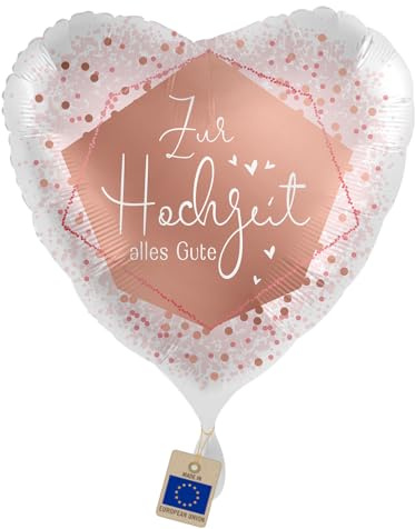 Folienballon Zur Hochzeit Alles Gute Luftballon Hochzeitsdeko Ballon Hochzeit Deko Herzballon Rosegold