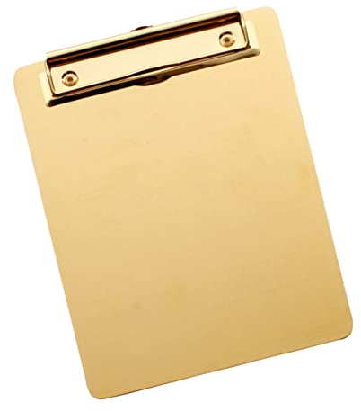 TEHAUX Stainless Steel Klemmbrett Gold Robustes Schreibtablet Für Zuhause Schule Und Büro Zur Gleichzeitigen Ablage Blättern