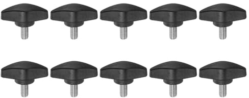 QUARKZMAN 10 Stück Rändelschrauben M6 x 12mm Flügelschraube mit T-förmige Handgriff, Verzinkte Kohlenstoffstahl Gewindebolzen Daumenschrauben 36mm Spannschraubenknopf für Schnellentfernung