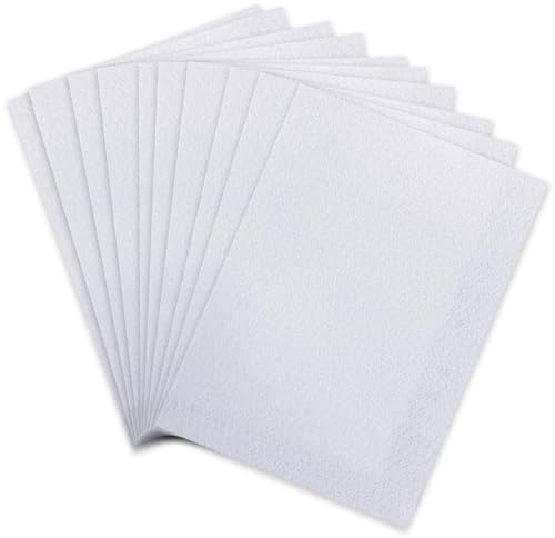 Filz zum Basteln Weiß Filzstoff Bastelfilz 10 Stück Steifer Filz 1mm Filzbögen Basteln 20 x 30 cm für Nähen DIY Handarbeit