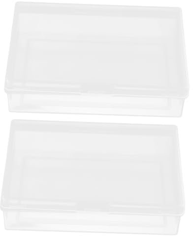 BESTonZON 2stücke Transparente Spielkarten Aufbewahrungsbox Kartenbehälter Aus Robustem Material Kompakt Für Einfachen Transport Und Lagerung Für Reisen Und Täglichen Gebrauch Schützt Karten