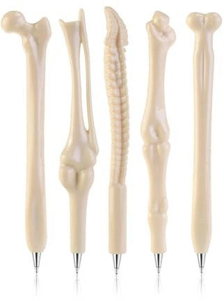 VYIBPDY 5 x lustige stifte in Knochenform, Neuheit Knochenstifte für Ärzte Krankenschwestern,lustige Geschenke, 0,5 mm