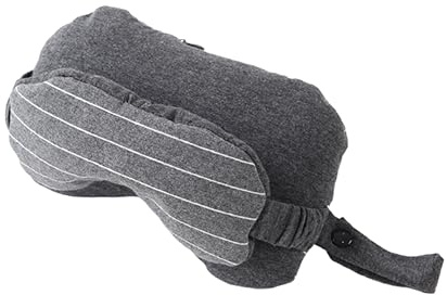 Ipetboom Cuscino Per Collo e Paraocchi 2 in 1 in Schiuma Di Poliestere Elastico Comodo, Supporto Ergonomico Per Collo, Copri Occhi Oscurante Flessibile Per Casa, Ufficio e Viaggio