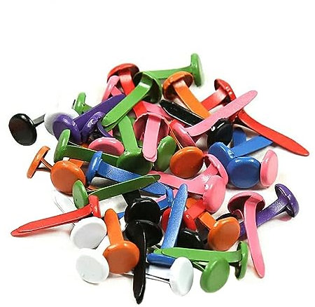 KONTONTY 150stücke Teiliges Pastell Mini Brads Bunte Rundkopf-deko-klammern Für Scrapbooking Papierbastelei Fotos DIY Bastelprojekte Einfach Zu Befestigen Langlebig