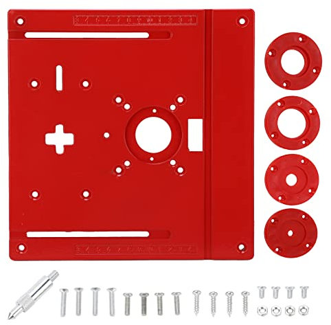 Máquina de corte de carpintería, tablero abatible de aleación de aluminio, sierra de calar, recortadora, placa de inserción de mesa para proyectos domésticos
