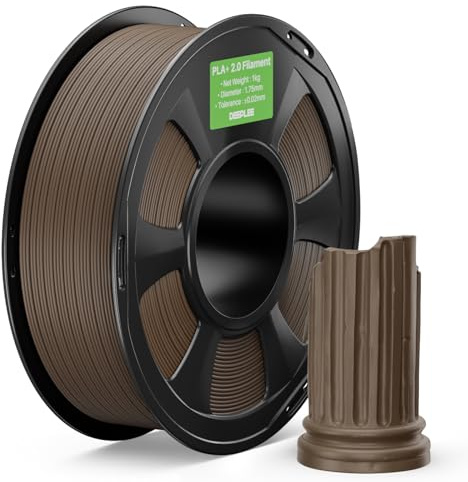 DEEPLEE PLA+ 2.0 Filament 1.75mm Braun 1KG | PLA Plus 2.0 3D Drucker filament, Hochgeschwindigkeits PLA+ Filament für die meisten FDM-3D-Drucker