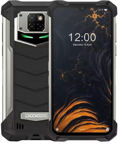 DOOGEE Smartphone Resistente S8P 10000mAh Batería, Octa-Core 6GB + 128GB Android 10, Cámara Cuatro 21MP, 6.3 FHD + Corning Gorilla Glass, Carga Inalámbrica, IP68 Teléfono Móvil Antigolpes Negro