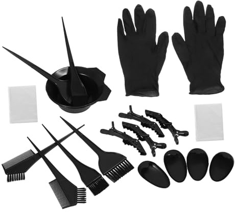 Gogogmee Kit para Teñir Cabello Herramientas Prácticas de Plástico Duradero para Bricolaje Casa o Salón Set Portátil para Tinte y Coloración Fácil Desorden