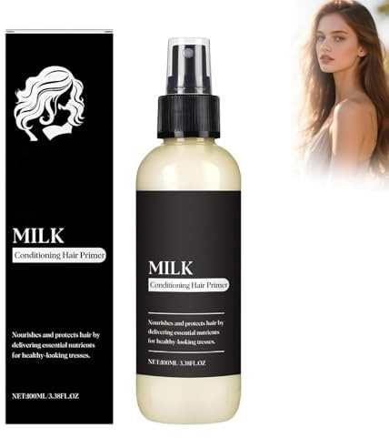 Prebase Nutritiva para el Cabello con Leche Super Milk, fórmula ligera sin enjuague, cuida el cabello y previene el encrespamiento y la sequedad.