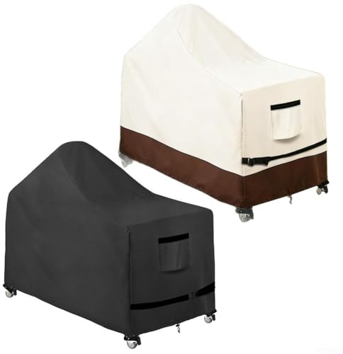 Robuste wasserdichte Grillabdeckung für XL Green Egg Grill Tisch, Outdoor für Kamado Cart Metall Grillabdeckung, Schwarz, Beige oder Kaffee (E)