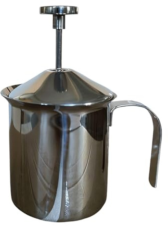 Manual Milk Frother,Stainless Steel Foam Maker | Milk Frothing Pitcher | for Cappuccino Hot Chocolate Cream Espresso Kitchen Home