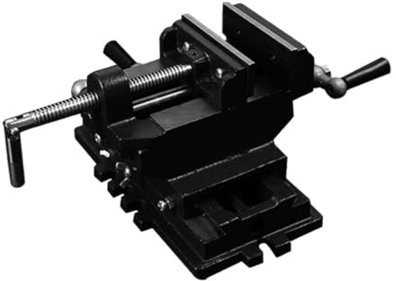 HYTROVE 4 Zoll Kreuz Schraubstock aus Metall mit Doppelseitigem Design Seitliche und Longitudinale Bewegung Erhöhter und Verbreiterter Hobelbank Zwinge für Bohrmaschine und Fräsmaschine