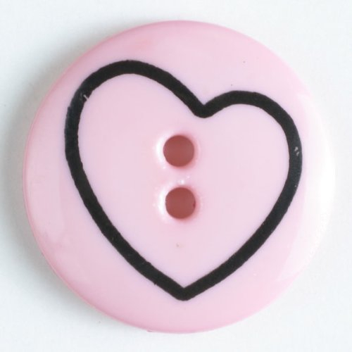 4 Stück: Kinderknopf - Größe: 18mm - Farbe: pink